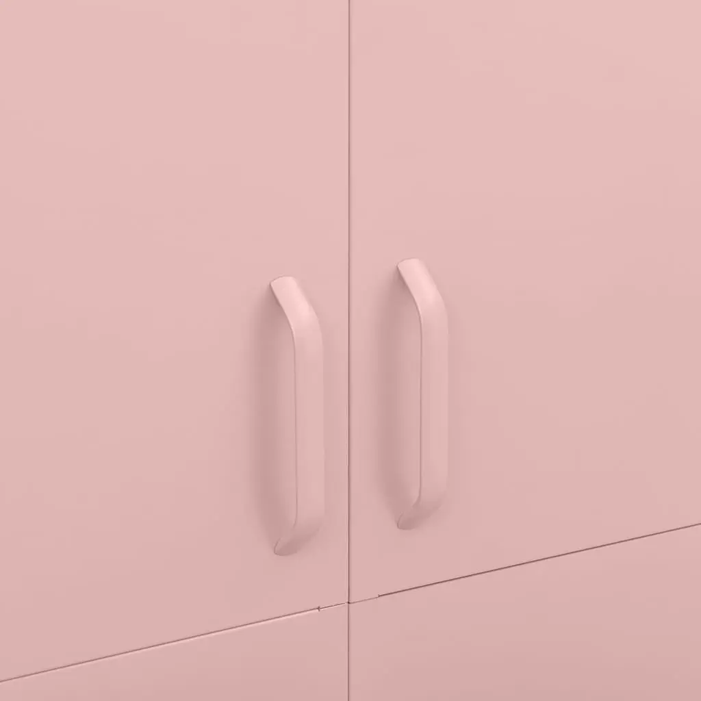 Wardrobe Cabinet Steel 90x50x180cm Pink Adjustable Shelves