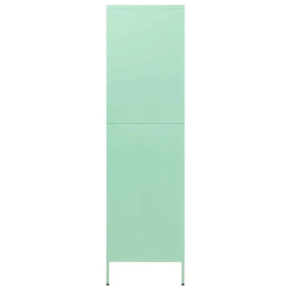 Wardrobe Cabinet Green 90x50x180cm Steel Storage Cupboard Clothing Organiser