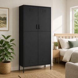 Practical Anthracite Steel Storage Cabinet for Any Room