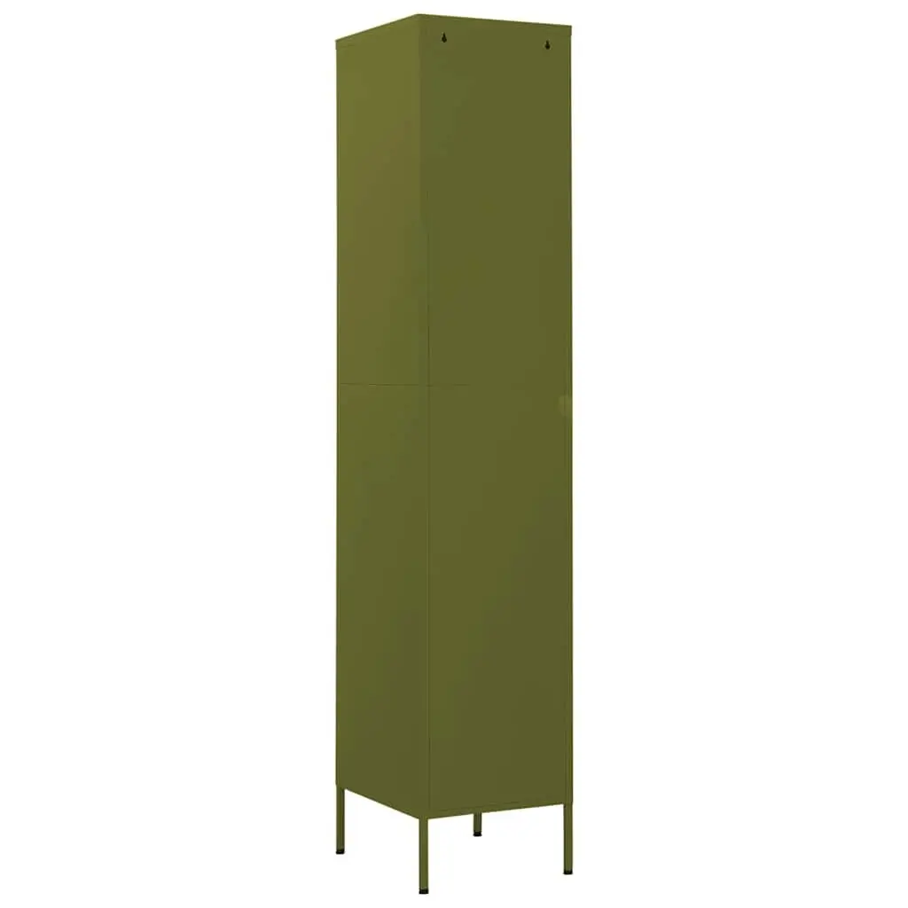 Steel Locker Cabinet Green 4 Adjustable Shelves