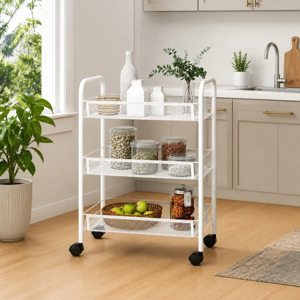 3-Tier Kitchen Trolley for Effective Home Organization