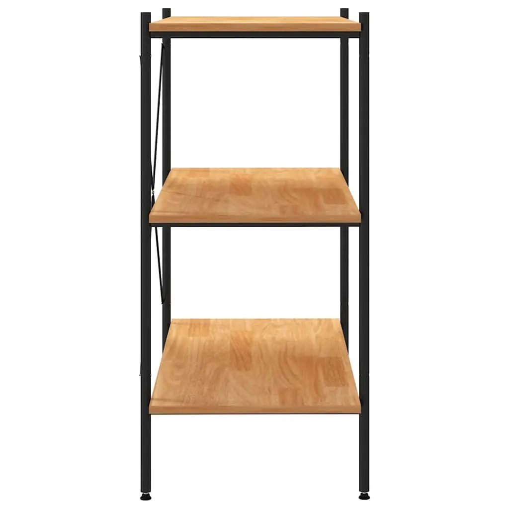 3-Tier Black Oak Shelf for Home Use