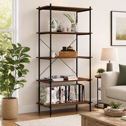 Practical 5-Tier Black Shelving for Every Room
