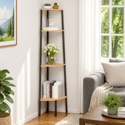 Versatile 4-Tier Corner Shelf for Home Use