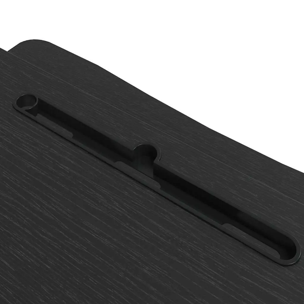 Adjustable Height Workstation Desk Steel Frame 90x40cm Black