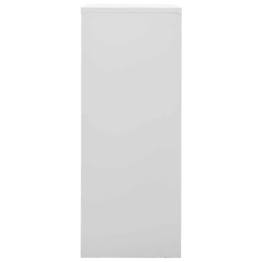 Office Storage Cabinet Steel 90x40x102cm Grey Adjustable Shelf Drawers