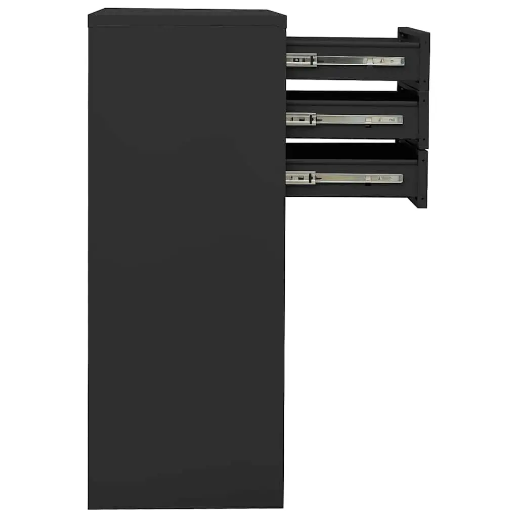 Office Storage Cabinet Anthracite Steel Filing Locker Adjustable Shelf