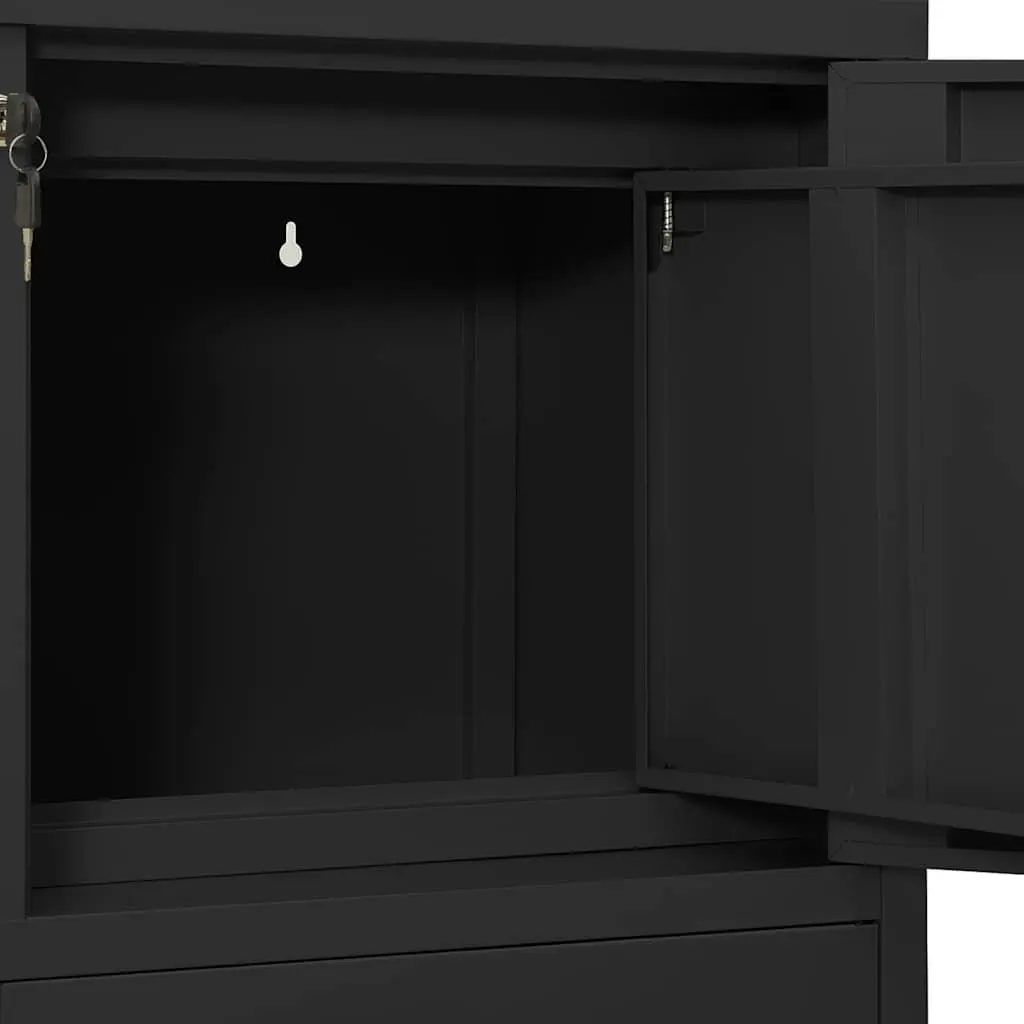 Office Storage Cabinet Anthracite Steel Filing Locker Adjustable Shelf