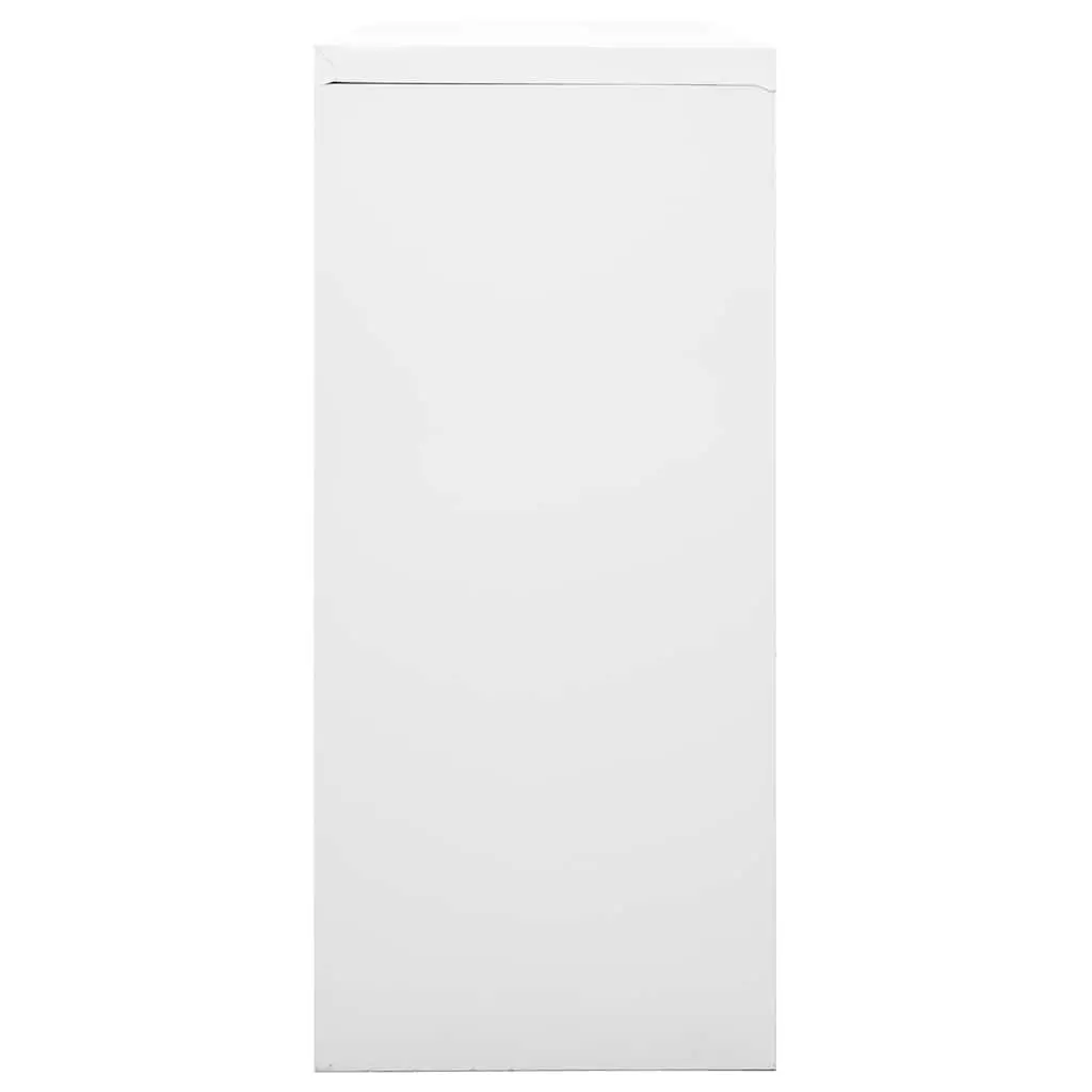 Grey Steel Sliding Door Storage Cabinet with Adjustable Shelves 90x40x90cm
