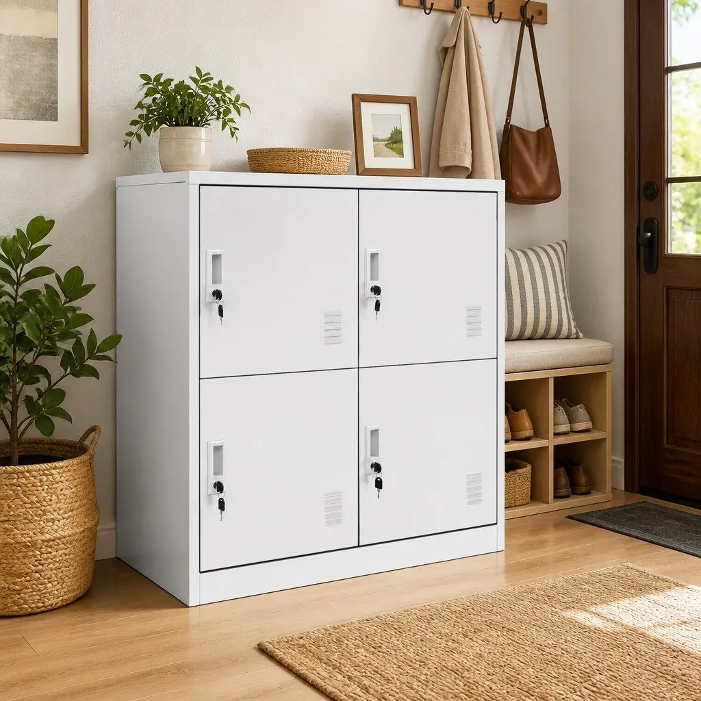 Grey Locker Cabinet for Home and Office Use