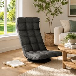 Versatile Grey Swivel Floor Chair for Everyday Use