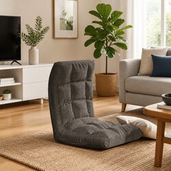 Versatile Grey Lounger for Gaming and TV Watching
