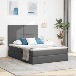 Space-Saving Dark Grey Storage Bed with Mattress
