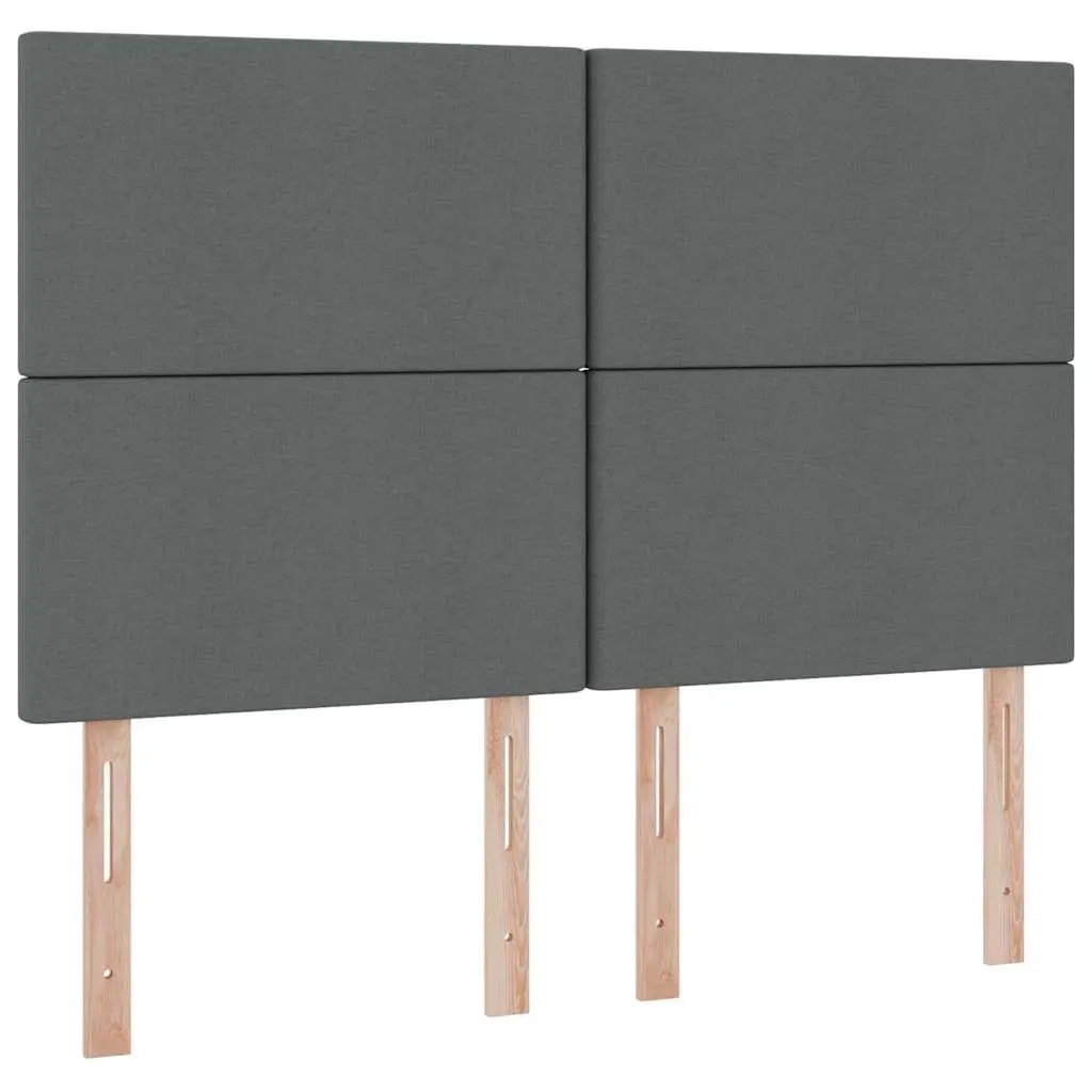 LED Storage Bed with Mattress Dark Grey 152 x 203 cm Modern Bedroom Furniture