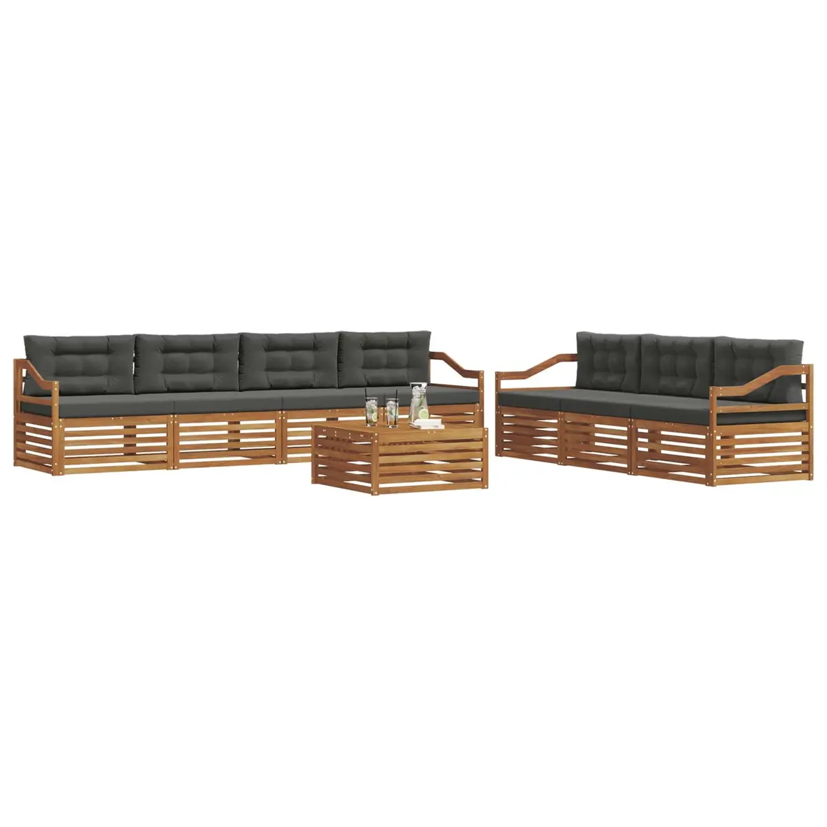 8 Piece Modular Sofa Set for Outdoor Living
