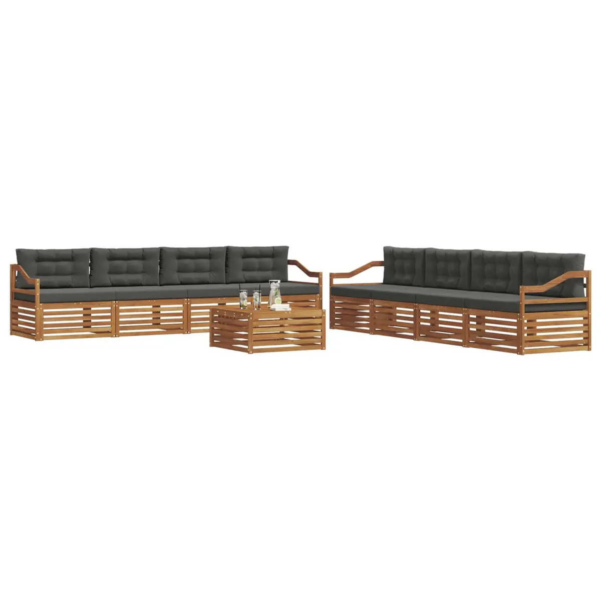9-Piece Modular Sofa Set for Outdoor Living