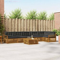Outdoor Sofa Set 7 Pieces Acacia Wood Furniture Garden Patio Lounge with
