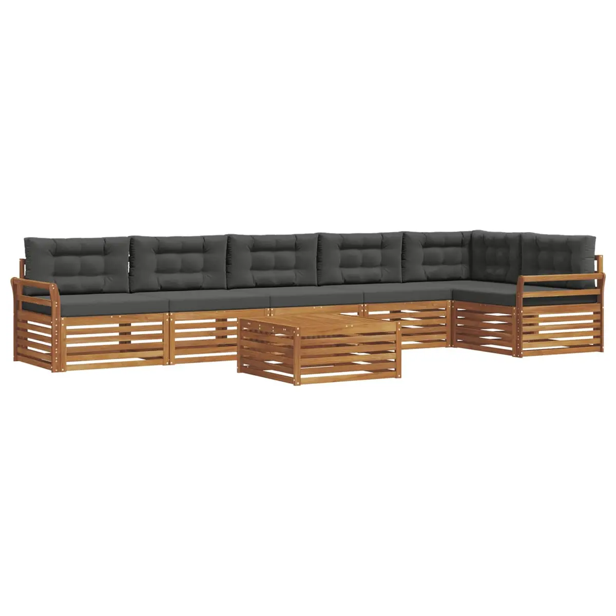 Outdoor Sofa Set 7 Pieces Acacia Wood Furniture Garden Patio Lounge with