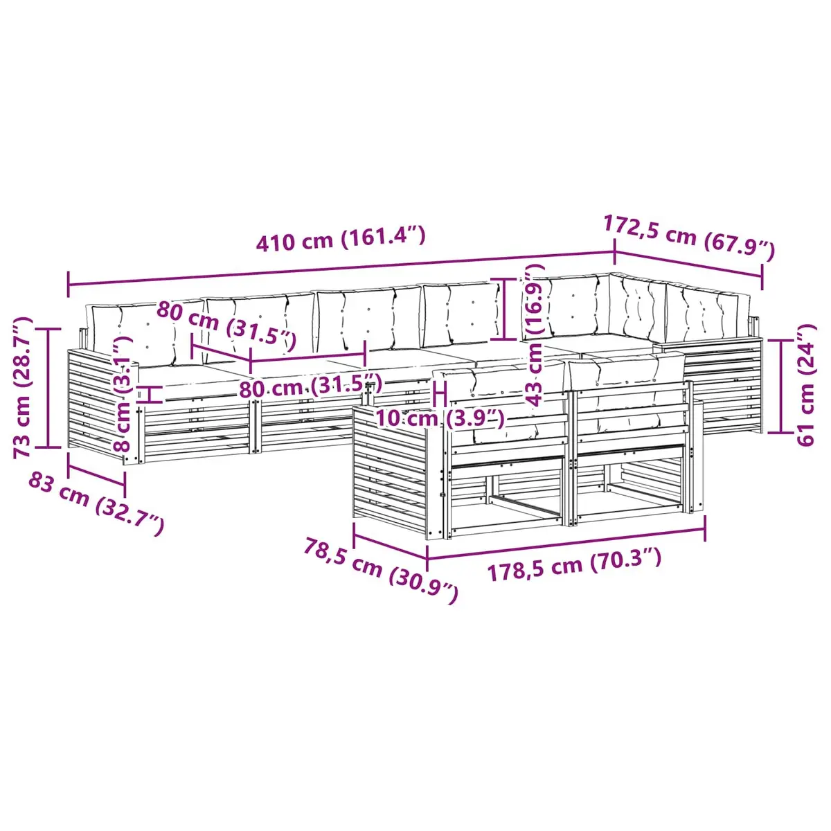 Outdoor Sofa Set for Entertaining