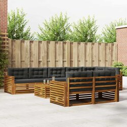 Perfect for Gardens: 9-Piece Outdoor Sofa Set