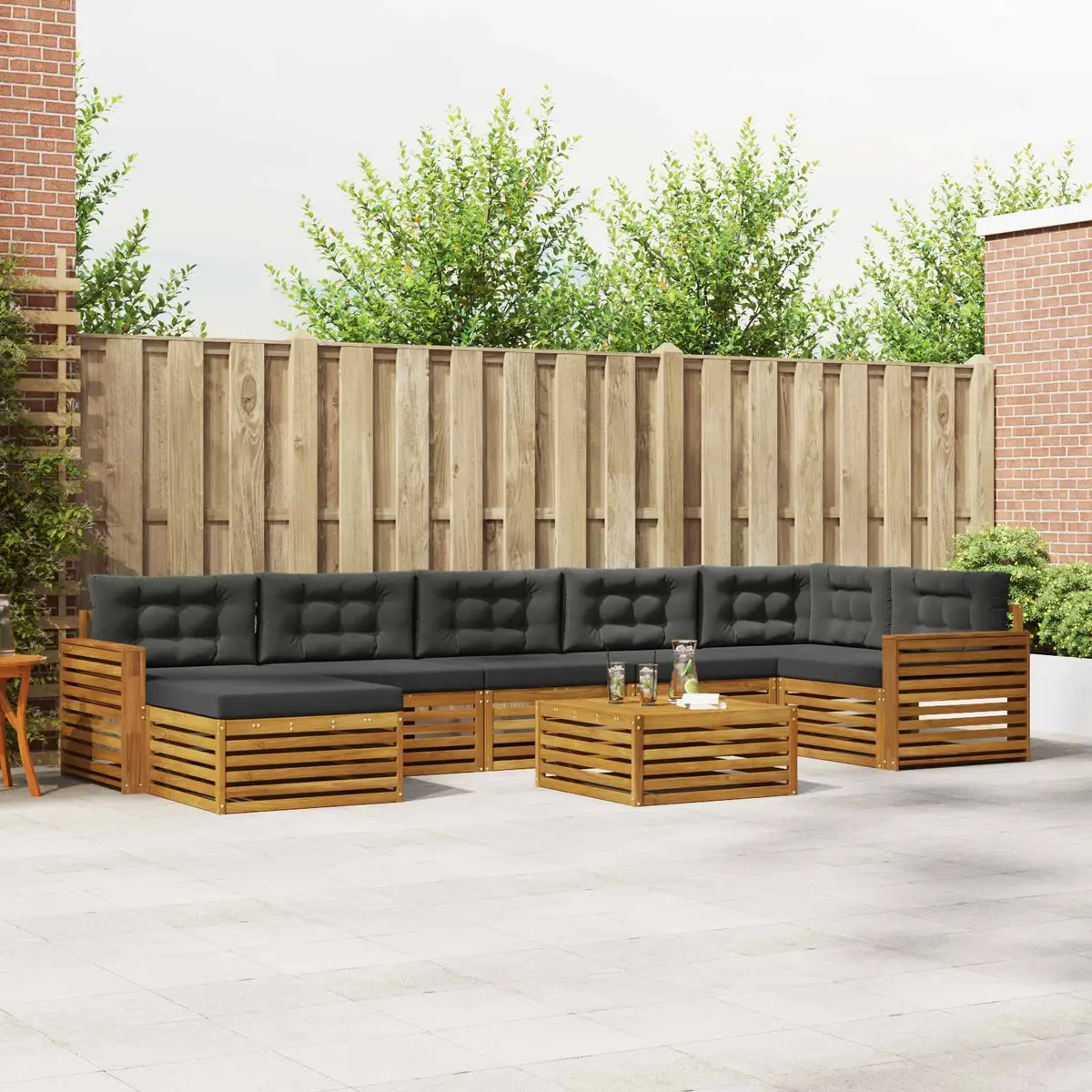 8-Piece Modular Sofa Set for Outdoor Spaces