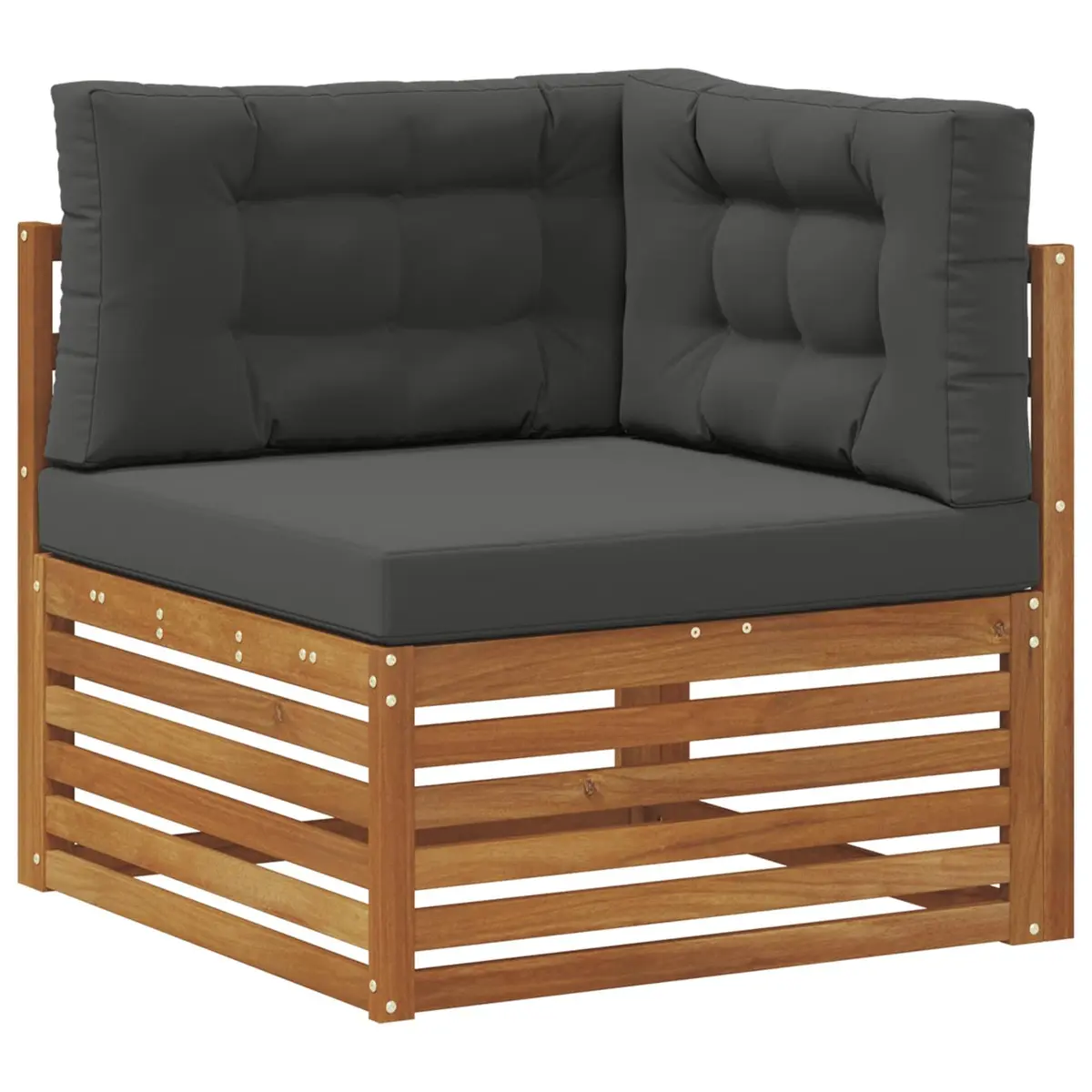 Outdoor Sofa Set 6 Piece Sectional Garden Furniture Natural Anthracite Acacia