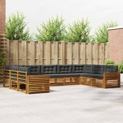 Versatile 9 pcs Outdoor Sofa Set for Gardens and Terraces