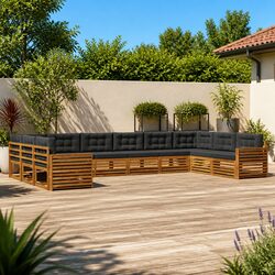 6-Piece Outdoor Sofa Set in Acacia Wood
