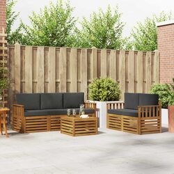 Practical 6 Piece Acacia Wood Outdoor Furniture Set