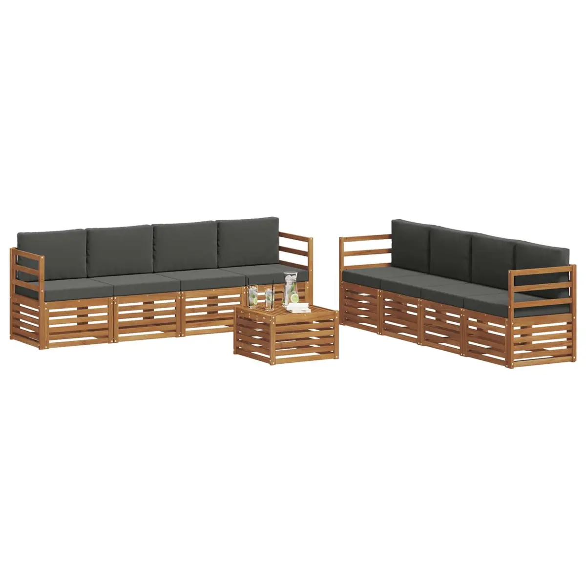 9-Piece Outdoor Sofa Set for Home Use