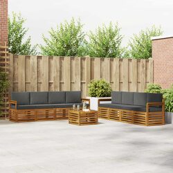 Practical 9-Piece Outdoor Sofa Set for Entertaining