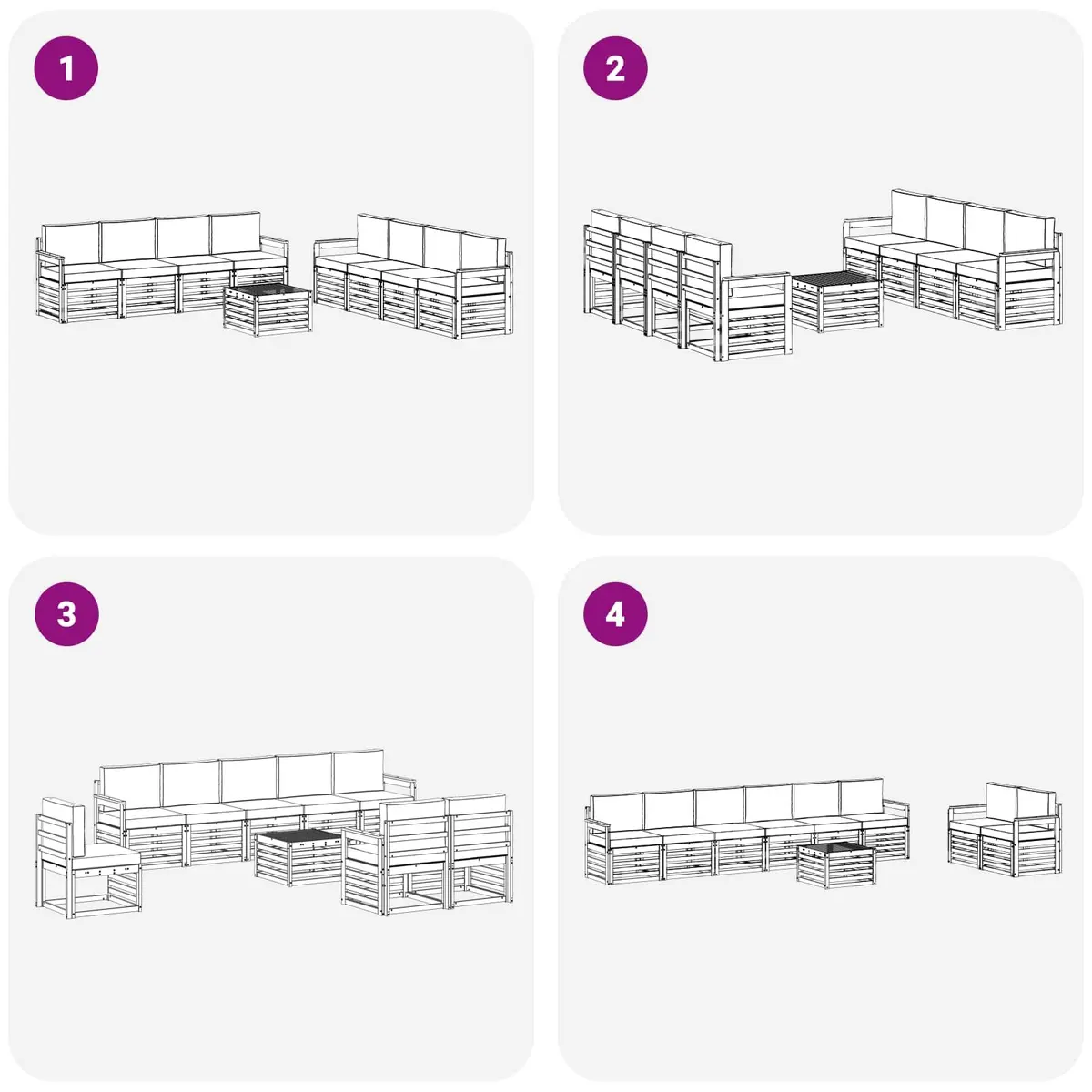 9-Piece Outdoor Sofa Set for Entertaining