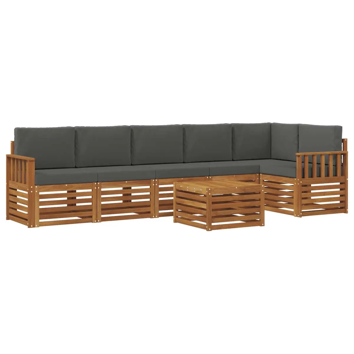 Sectional Sofa Set 7 Piece Outdoor Garden Patio Furniture Modular Rearrangeable