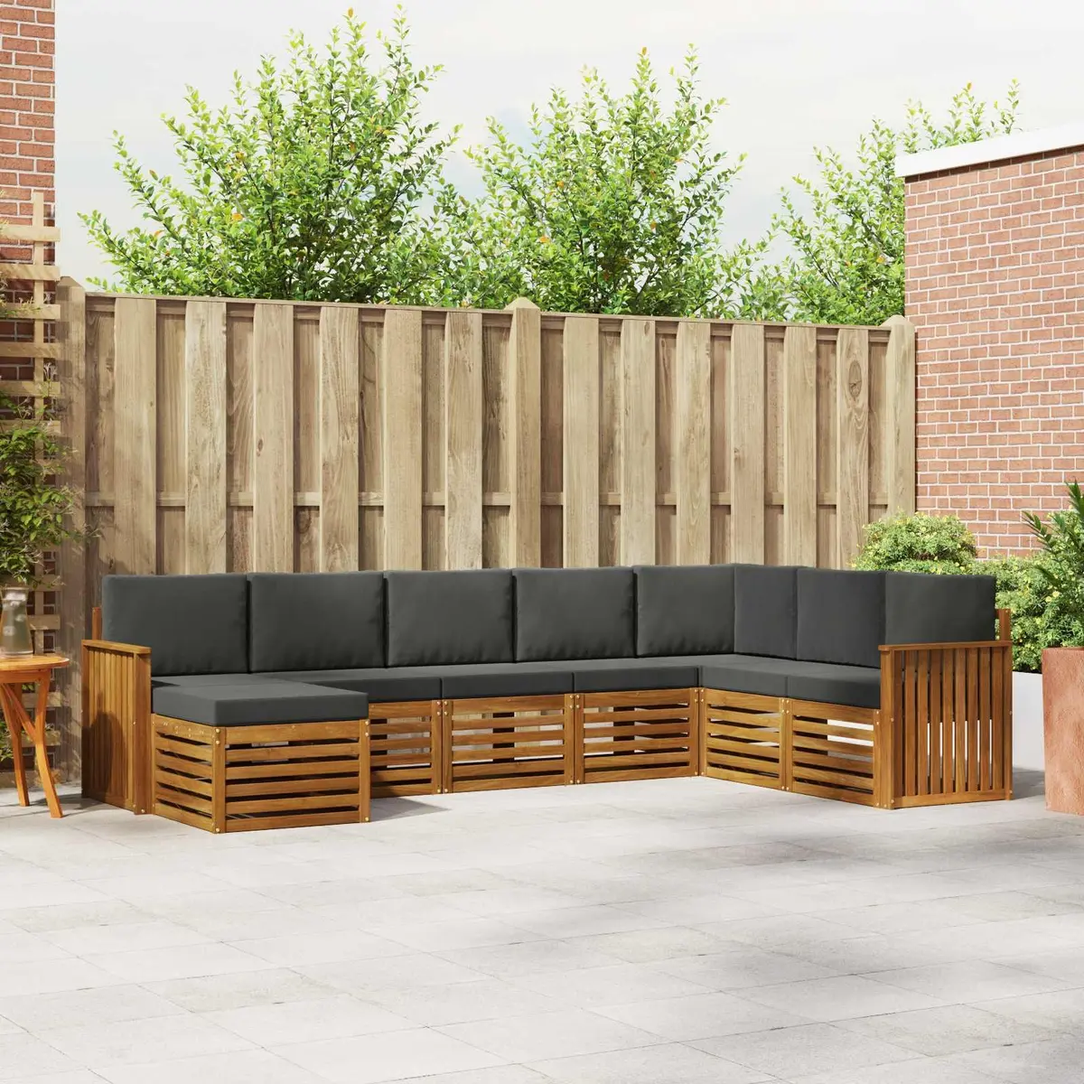 8-Piece Modular Lounge Set for Outdoor Use