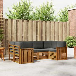 Outdoor 6-Piece Sectional Sofa Set for Versatile Spaces