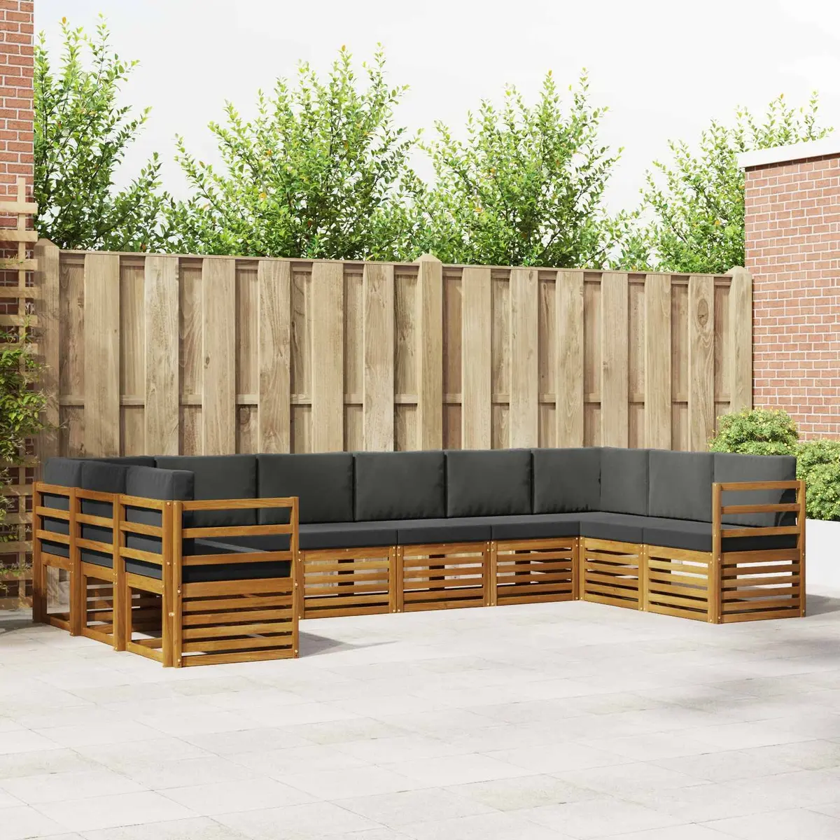 Outdoor Sectional Sofa Set 10 Pieces Garden Patio Furniture Modular Lounge