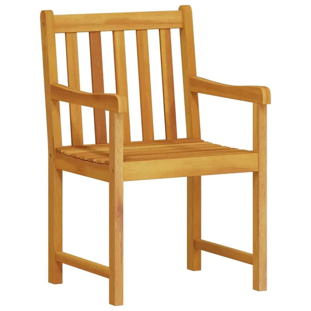 Garden Dining Set 5 Pieces Brown Solid Wood Outdoor Furniture Patio Table Chairs