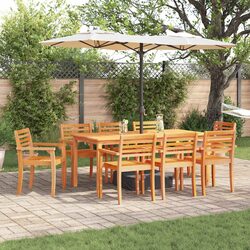 Practical 9-Piece Acacia Wood Garden Dining Set for Your Home