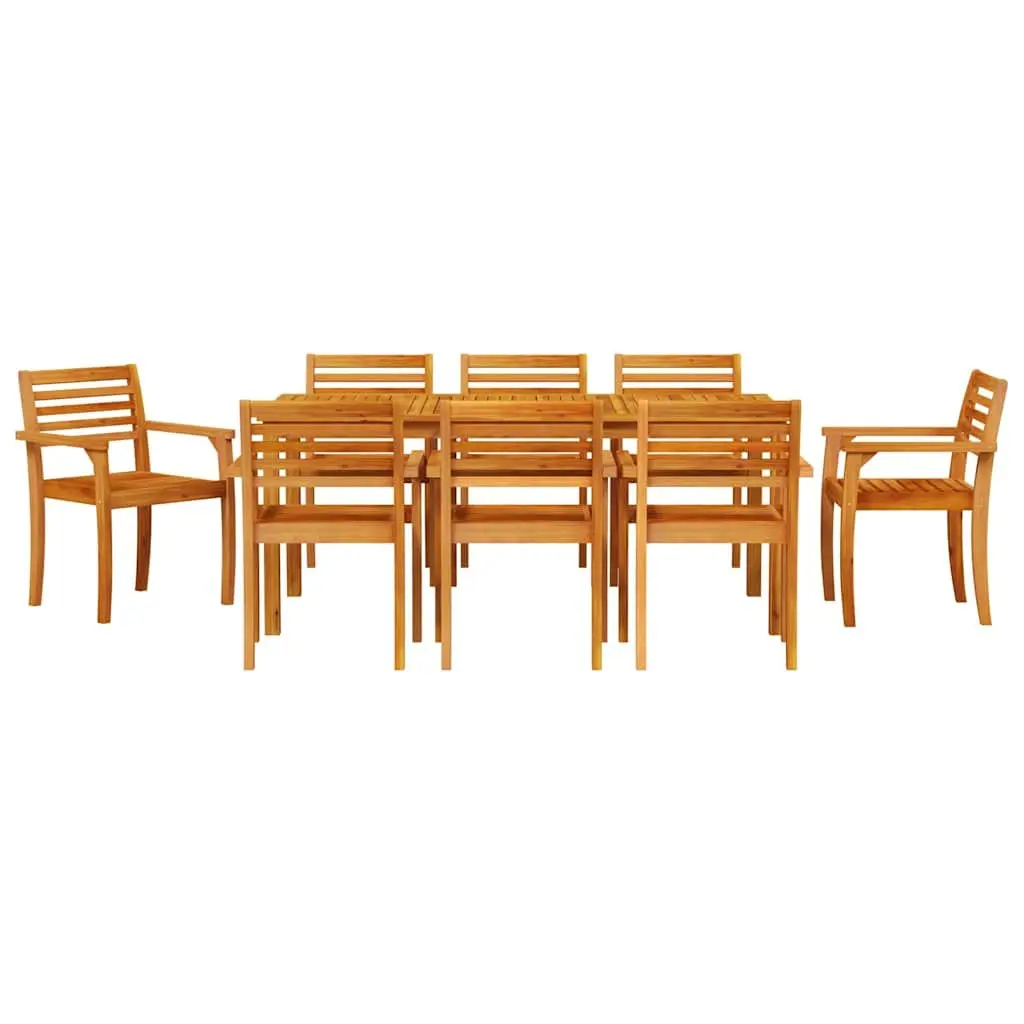 9-Piece Garden Dining Set for Outdoor Use