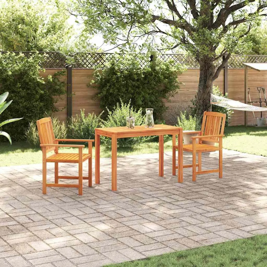 3-Piece Garden Dining Set with Rectangular Table