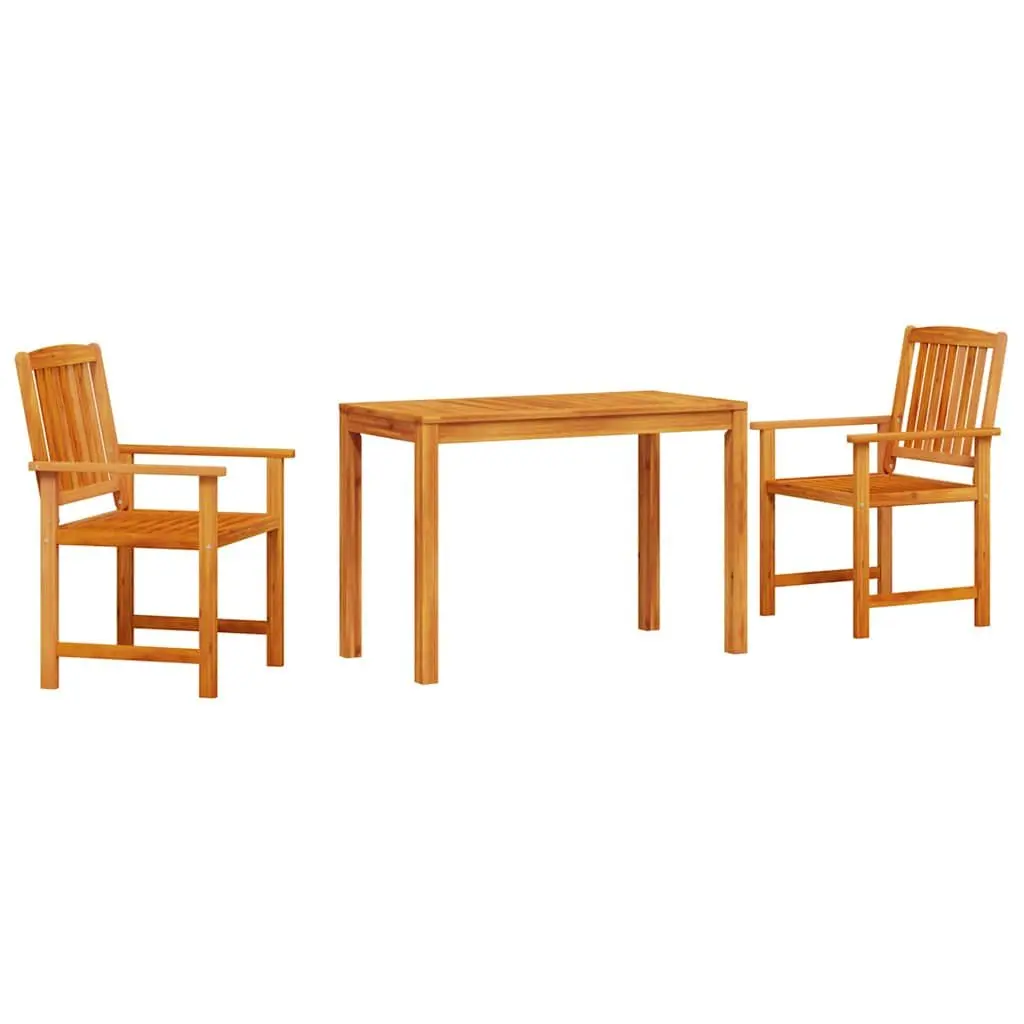 3-Piece Garden Dining Set with Rectangular Table