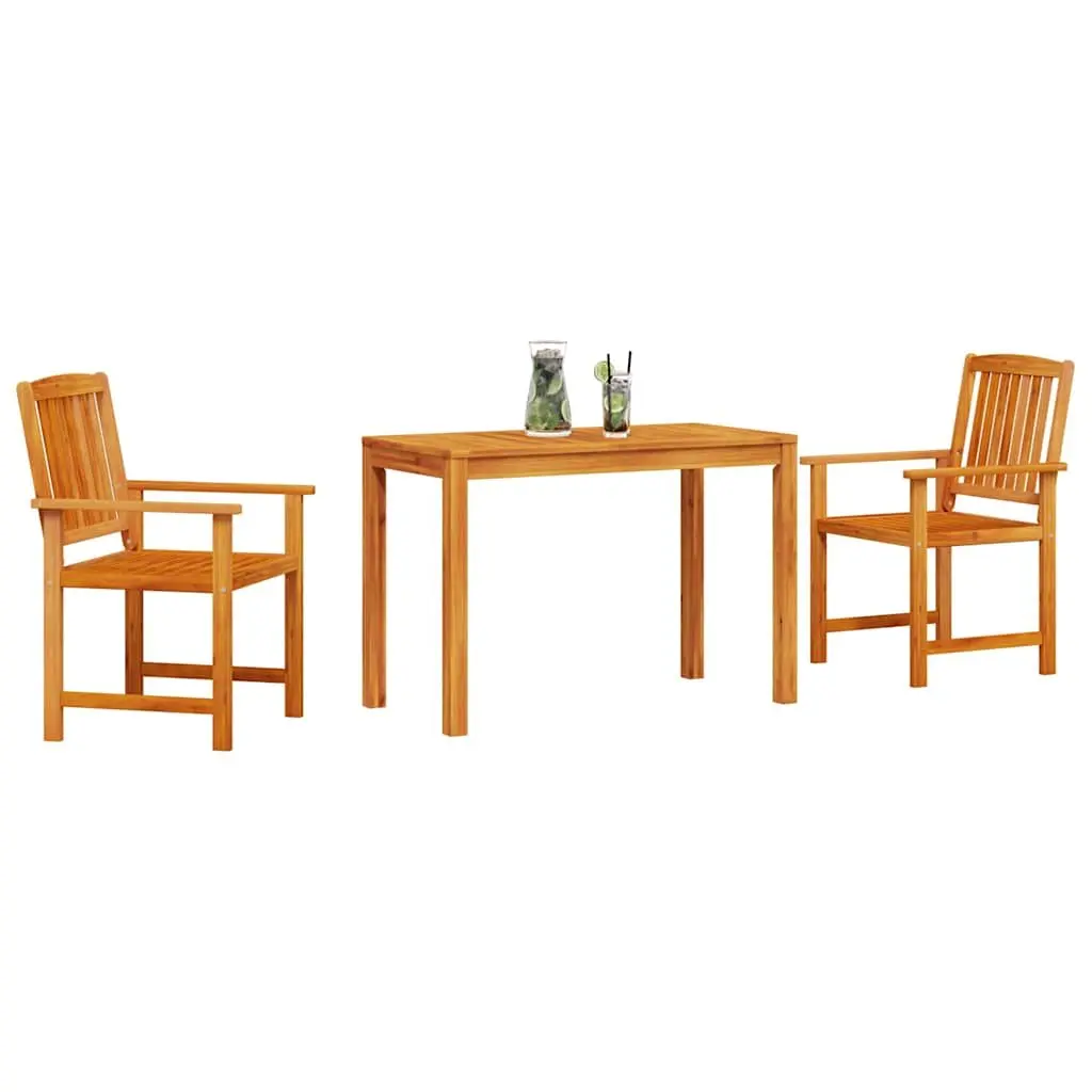 3-Piece Garden Dining Set with Rectangular Table