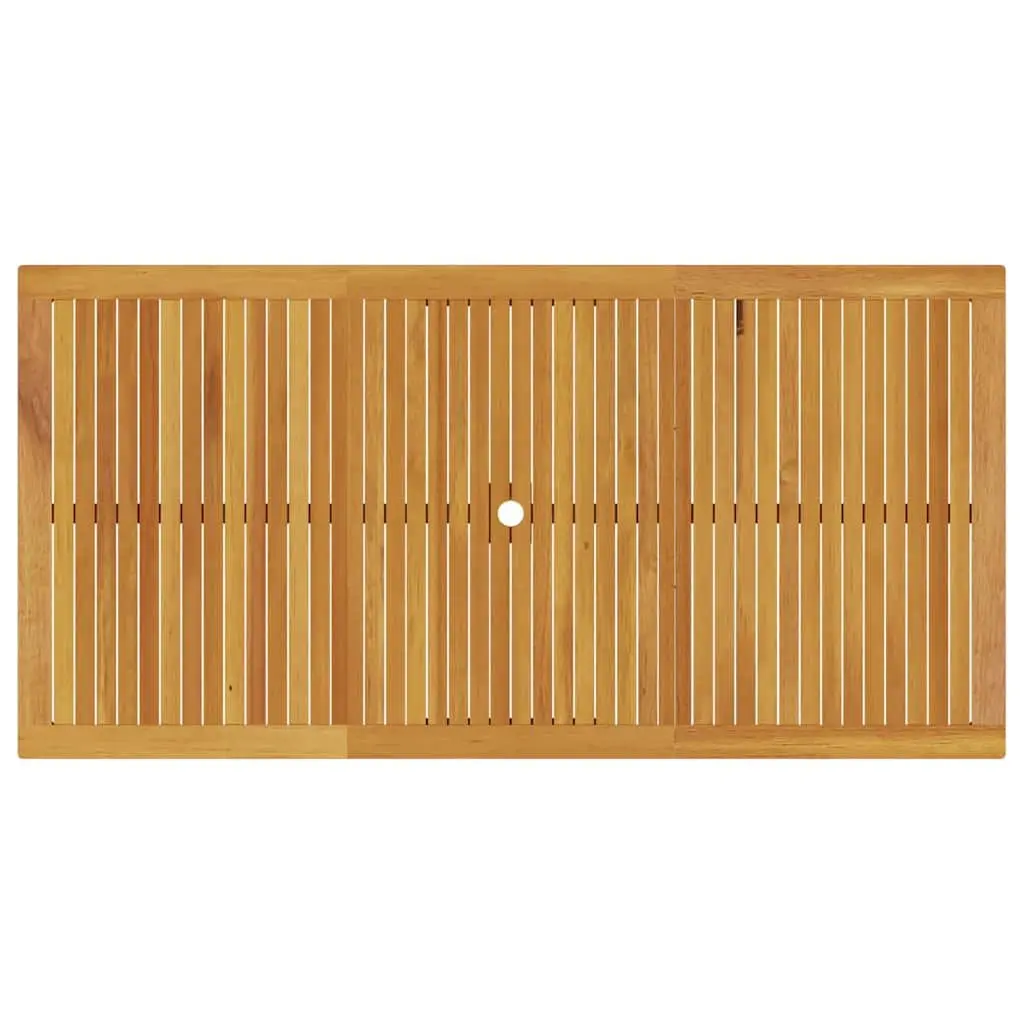 Outdoor Dining Set Brown Acacia Wood 7 Piece Garden Furniture Patio