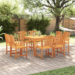 Perfect for Outdoor Meals: 9-Piece Garden Dining Set