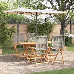 Practical 5 Piece Folding Dining Set for Outdoors