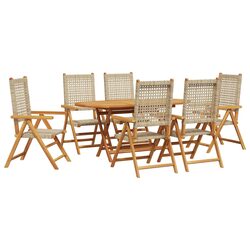 Versatile 7-Piece Folding Outdoor Dining Set for Any Space