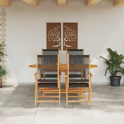 5-Piece Folding Dining Set for Patios and Gardens