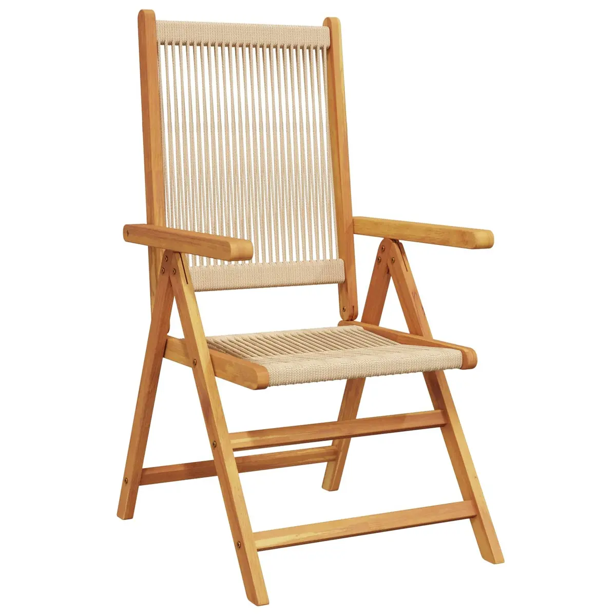 Outdoor 5-Piece Folding Dining Set in Beige