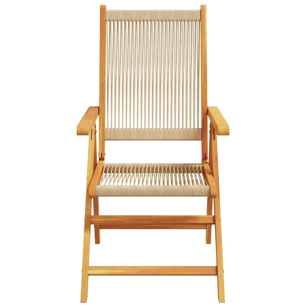 Outdoor 5-Piece Folding Dining Set in Beige
