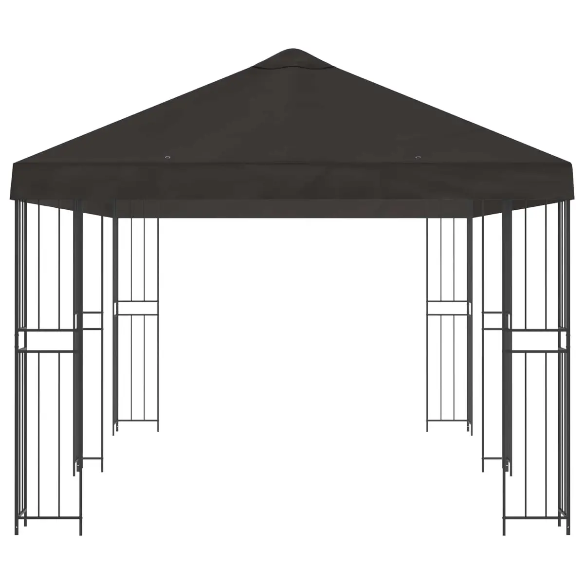 Gazebo Outdoor Canopy Polyester 6x3m Anthracite with Mesh Sidewalls for Garden and Patio